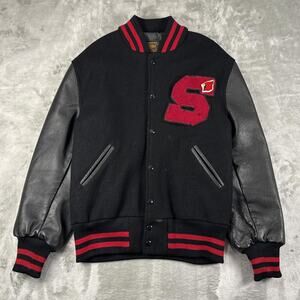 Vintage Skookum St Louis Cardinals Varsity Jacket Wool Leather MLB Letterman